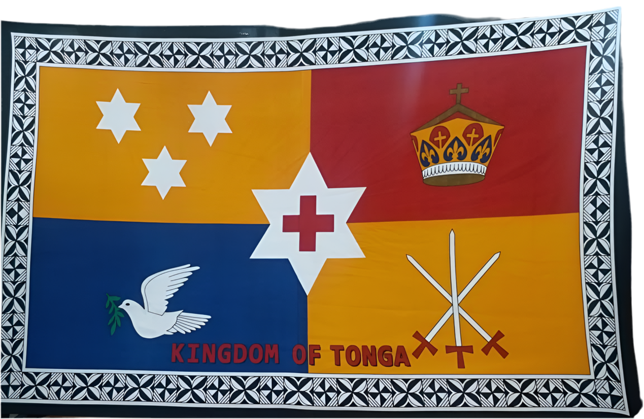 Tonga Coat of Arms Sarong 2 yards polyester peachskin - price per piece