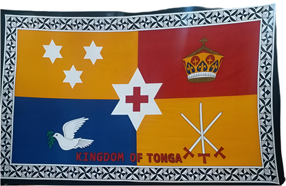 Tonga Coat of Arms Sarong 2 yards polyester peachskin - price per piece