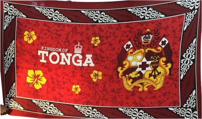 Tongan Seal Hibiscus Sarong 2 Yards polyester peachskin - price per piece