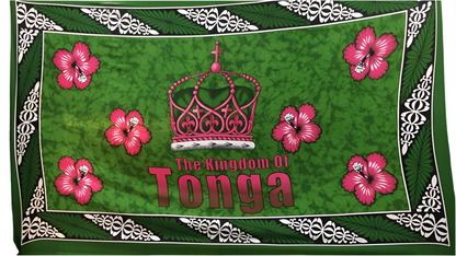 Tonga crown hibiscus sarong 2 yards polyester peachskin - price per piece