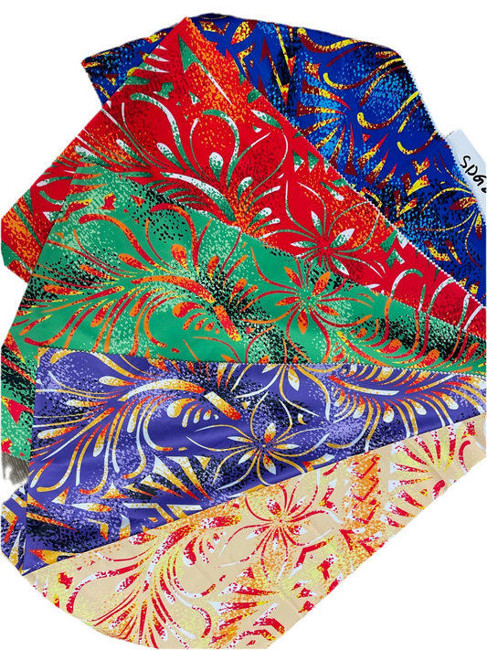 Printed polyester 2 way stretch fabric 57/58” width - price per meter