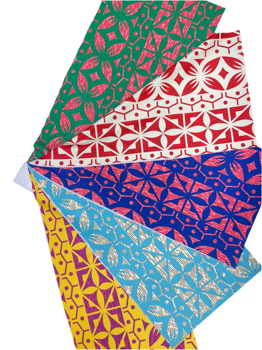 Printed polyester 2 way stretch fabric 57/58” width - price per meter