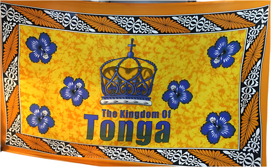 Tonga crown hibiscus sarong 2 yards polyester peachskin - price per piece