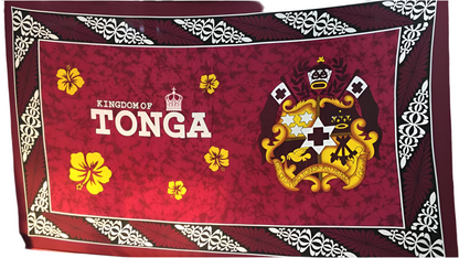 Tongan Seal Hibiscus Sarong 2 Yards polyester peachskin - price per piece