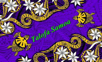 Talofa Samoa twirl flower sarong 2 yards polyester peachskin - price per piece