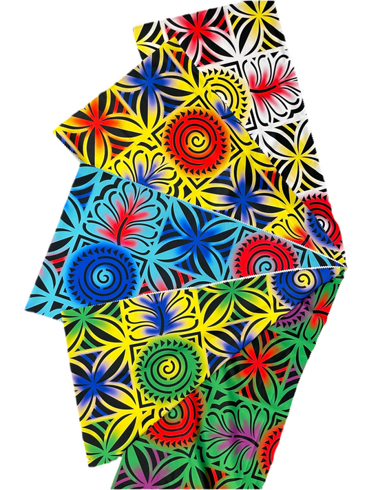 Printed polyester 2 way stretch fabric 57/58” width - price per meter