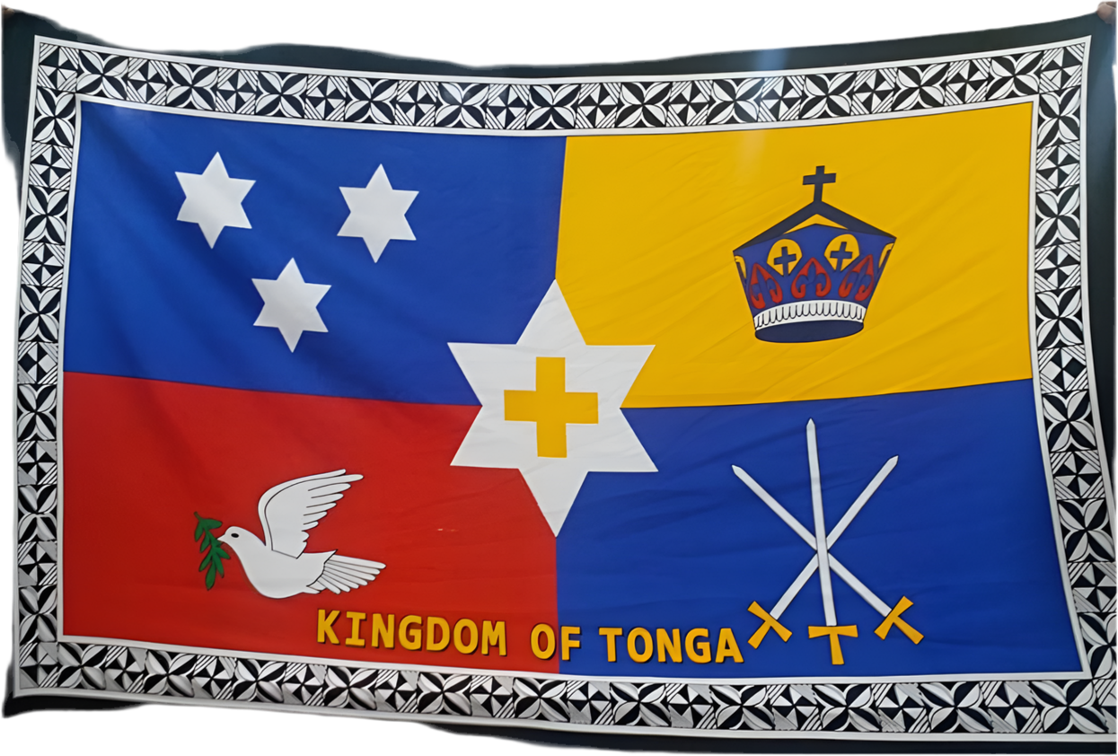 Tonga Coat of Arms Sarong 2 yards polyester peachskin - price per piece