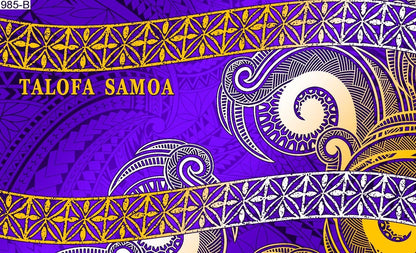 Talofa Samoa twirl tapa sarong 2 yards polyester peachskin - price per piece