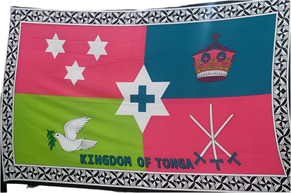 Tonga Coat of Arms Sarong 2 yards polyester peachskin - price per piece