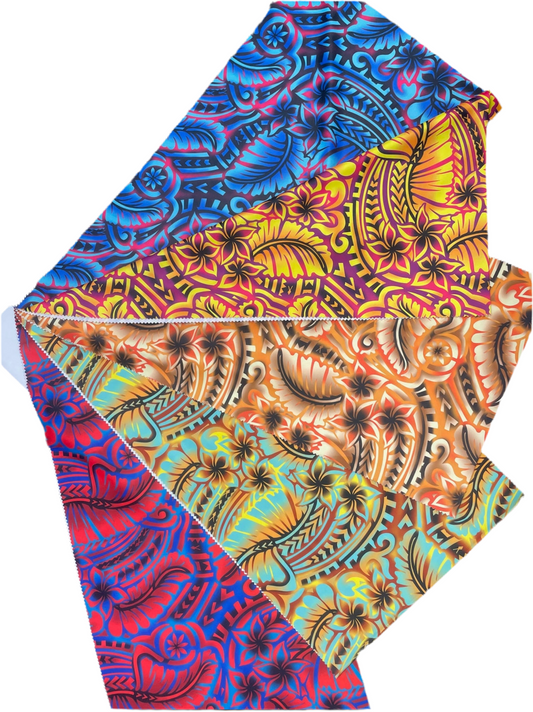 Printed polyester 2 way stretch fabric 57/58” width - price per meter