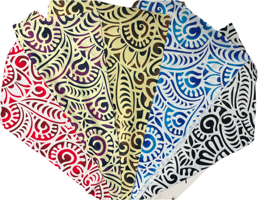 Printed polyester 2 way stretch fabric 57/58” width - price per meter