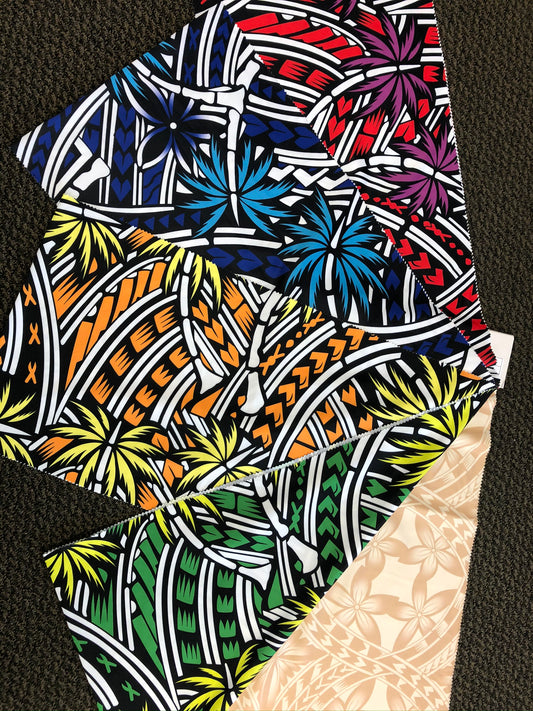 Printed polyester 2 way stretch fabric 57/58” width - price per meter